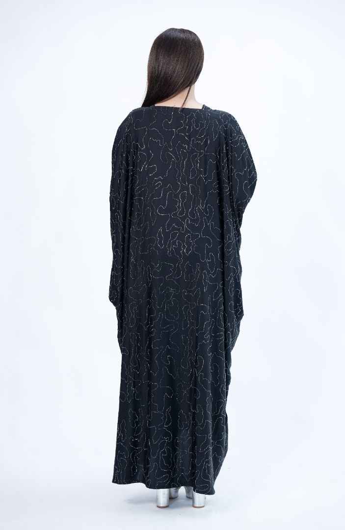 DUBAI HAND MADE FULL BODY STONE WORK BUTTERFLY ABAYA