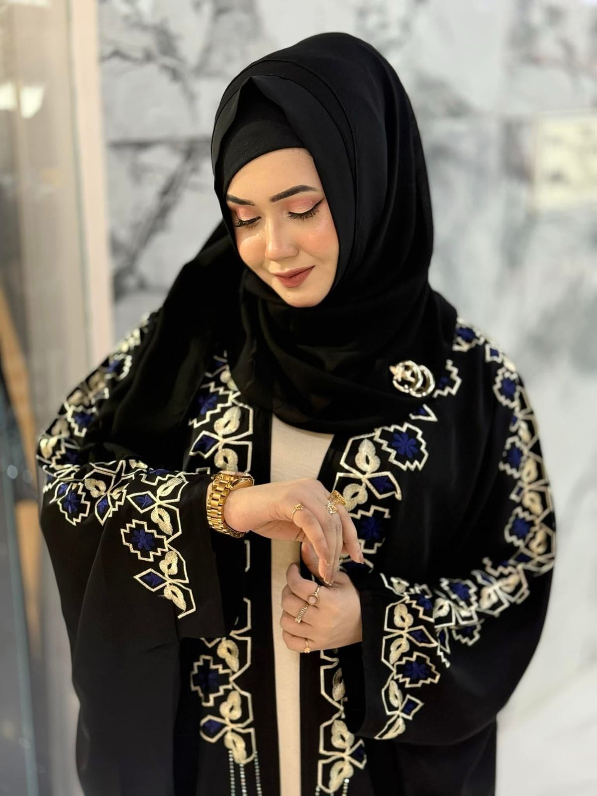 PREMIUM FRASA STYLE DUBAI ABAYA FULL SET WITH HIJAB