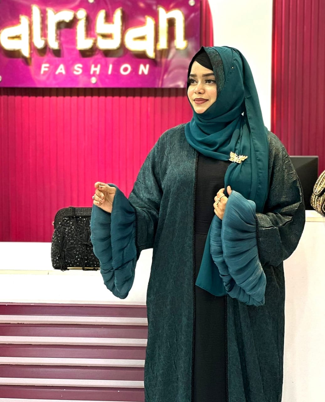 Premium Butterfly Abaya With Inner & Hijab