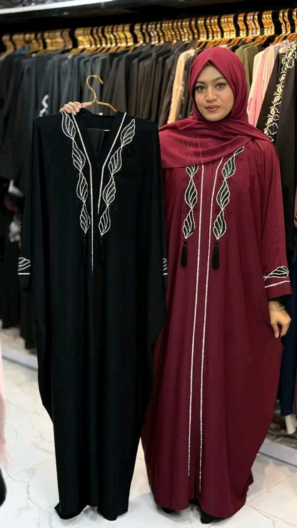 Dubai premium Hand Embroidery Abaya Set with Hijab
