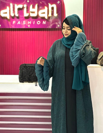 Premium Butterfly Abaya With Inner & Hijab