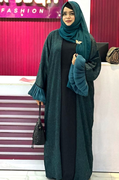 Premium Butterfly Abaya With Inner & Hijab