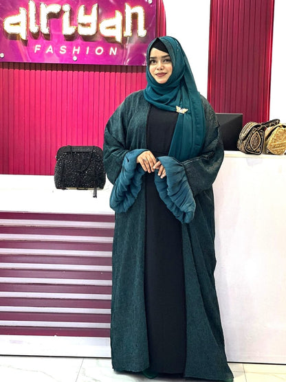Premium Butterfly Abaya With Inner & Hijab