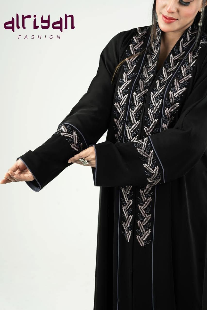 Premium Dubai Hand Made Stone Work Abaya ✨