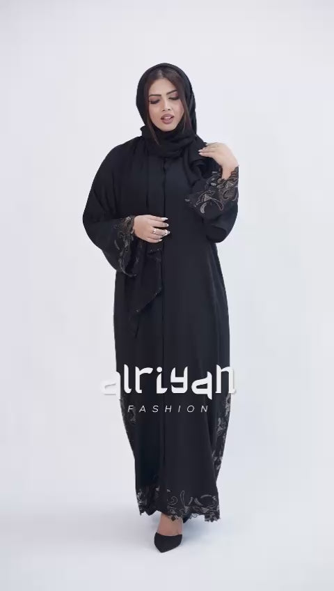 Luxury Dubai Made Full Abaya Set With Hijab-Premium Nida Fabric 💖