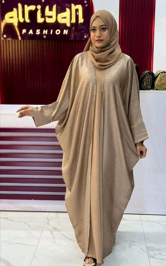 Dubai Made premium Full Abaya Set With Inner &  Hijab 💖